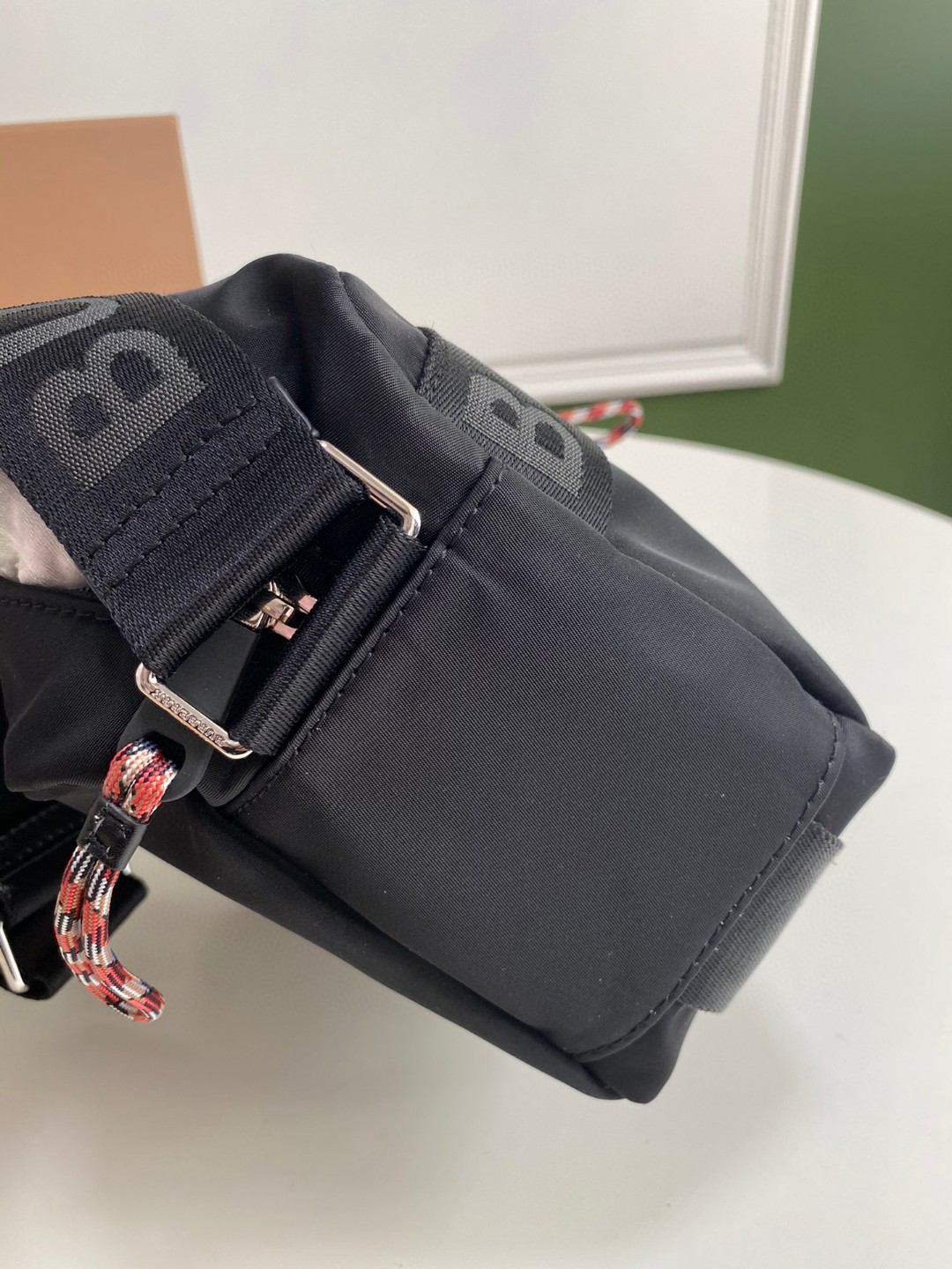 B Lightweight Nylon Crossbody Bag with Leather Trim & Equestrian Knight 6 a1696496353410 7706