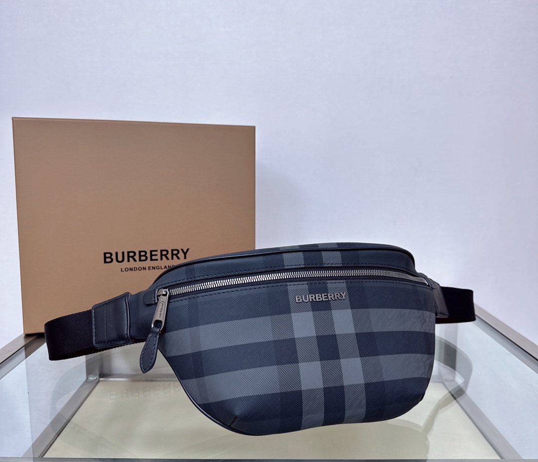 Burberry Lang Waist Bag in Signature Check with Leather Trim 3 a1698997806942 7464