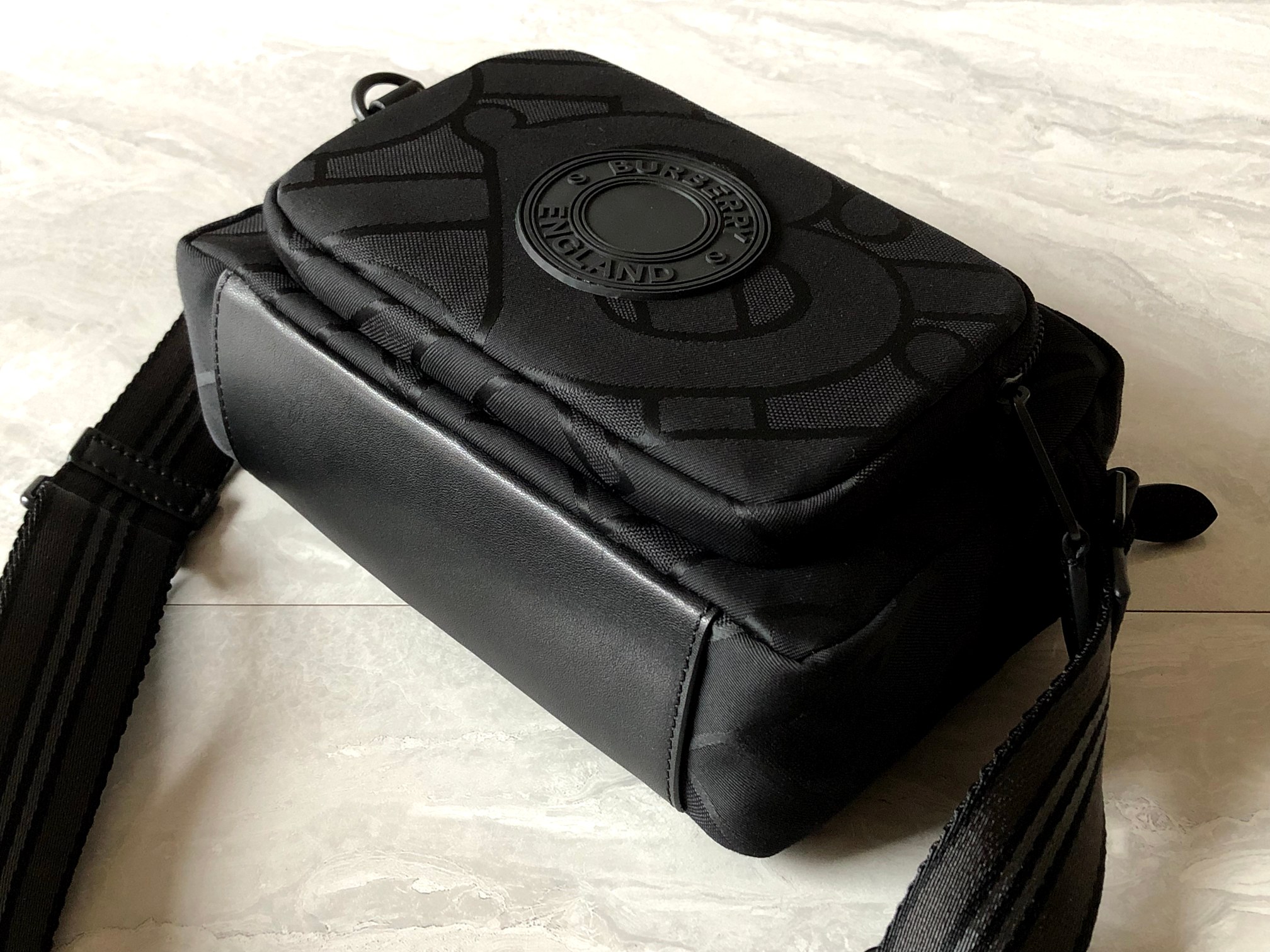Burberry TB Logo Jacquard Crossbody Bag, Premium Leather, Adjustable Strap 5 a1705048682248 5244