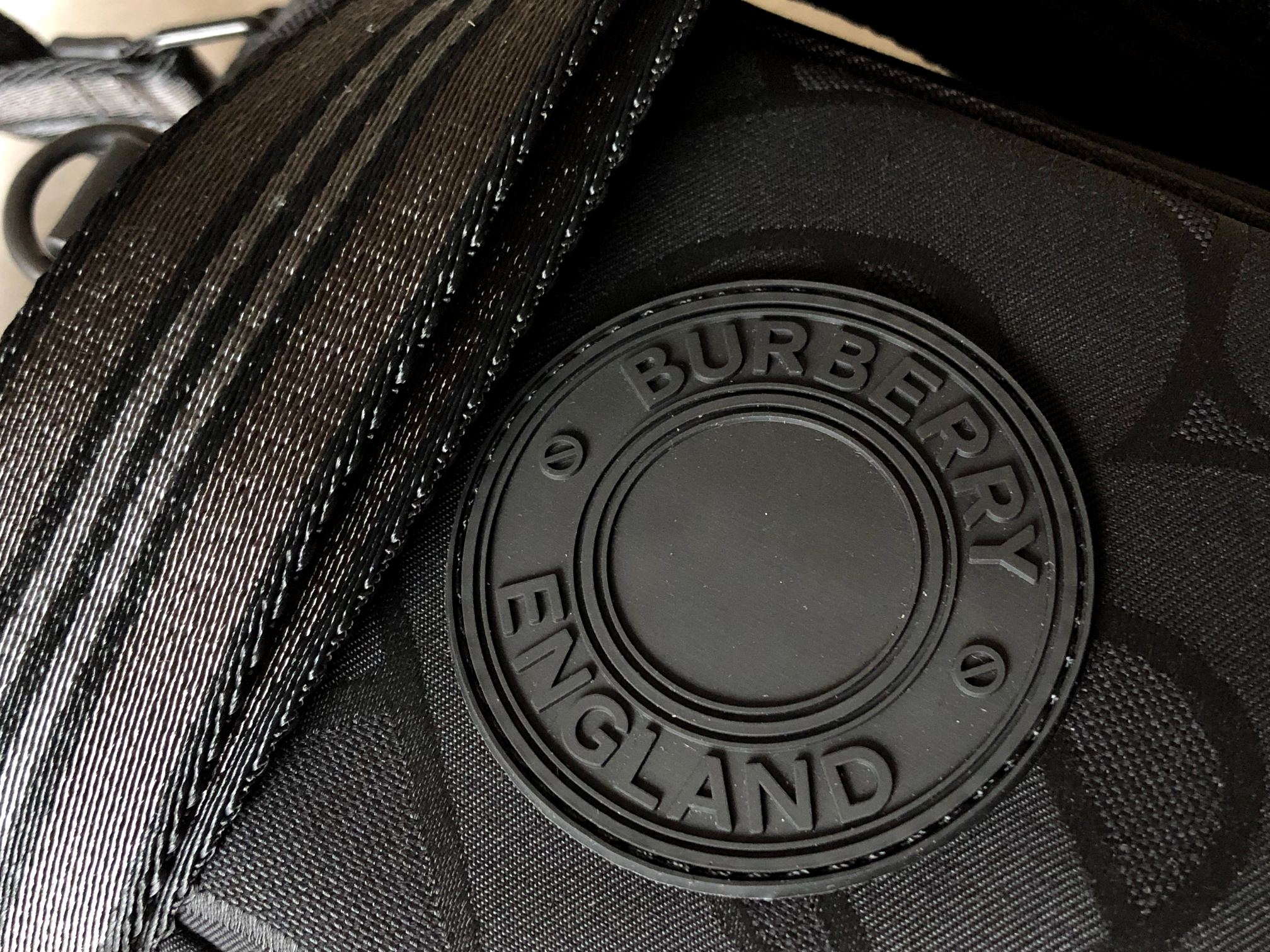 Burberry TB Logo Jacquard Crossbody Bag, Premium Leather, Adjustable Strap 7 a1705048682283 4200