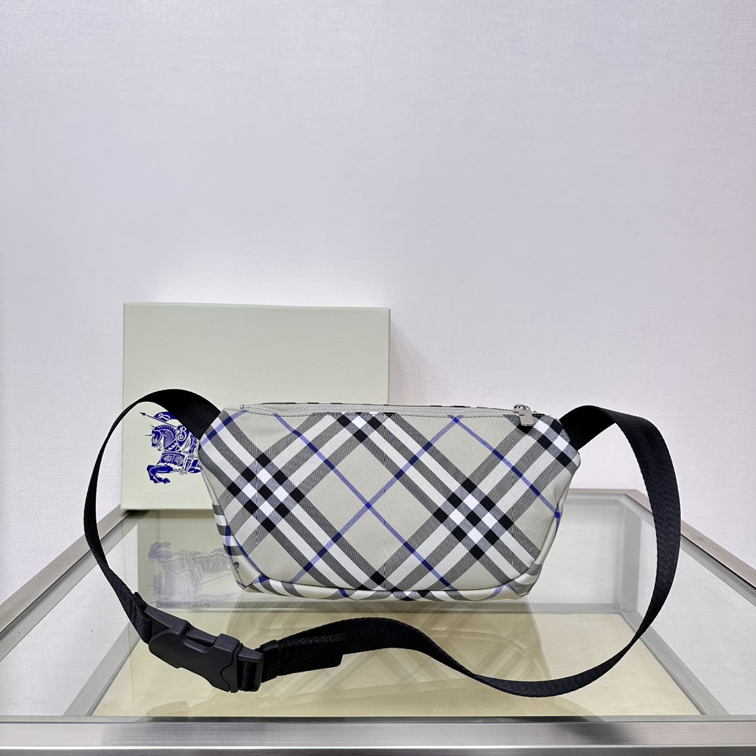 Burberry Exclusive Check Waist Bag with EKD Appliqué and Adjustable Strap 2 a1721114542765 2442