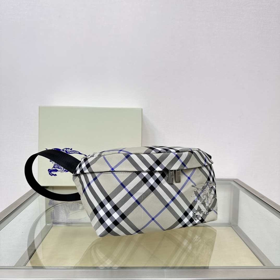 Burberry Exclusive Check Waist Bag with EKD Appliqué and Adjustable Strap 3 a1721114542769 5806