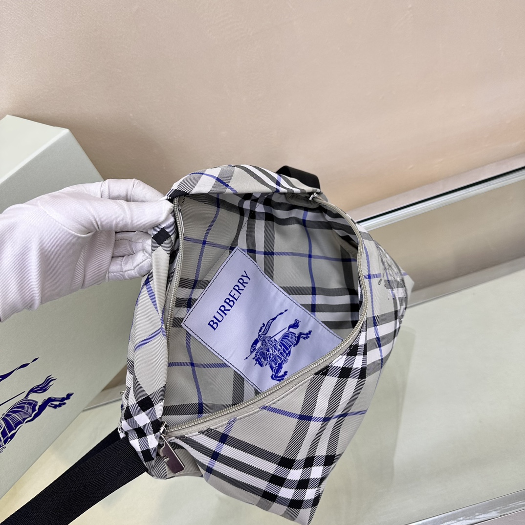 Burberry Exclusive Check Waist Bag with EKD Appliqué and Adjustable Strap 8 a1721114543440 6217