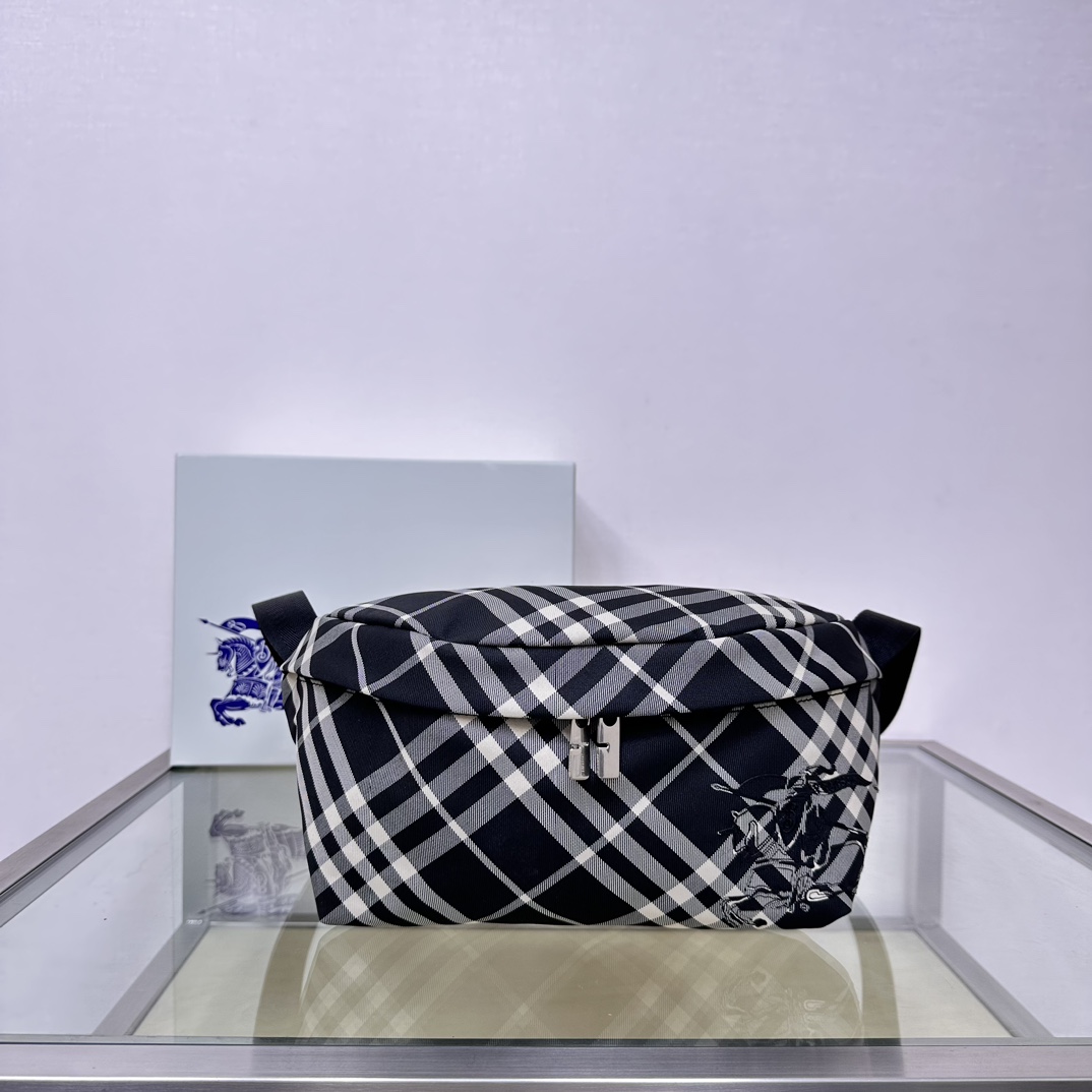 Burberry Exclusive Plaid Belt Bag with Equestrian Knight Design 1 a1722048938934 0224
