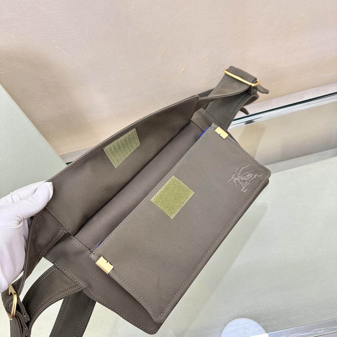 Burberry Cotton Blend Belt Bag with Equestrian Knight Design - Olive Green 7 a1722049185618 5315