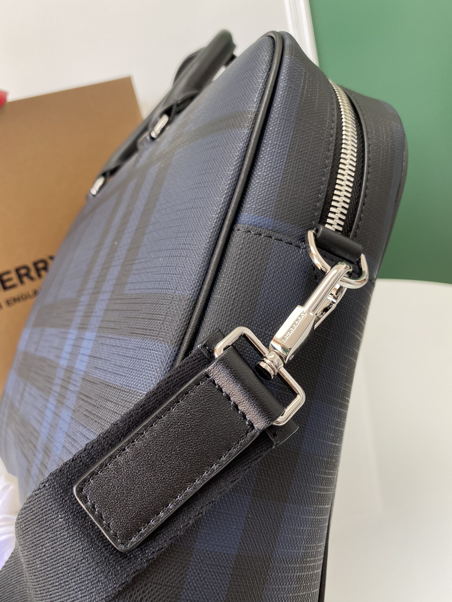 Burberry London Check Briefcase Black briefcase photo 4
