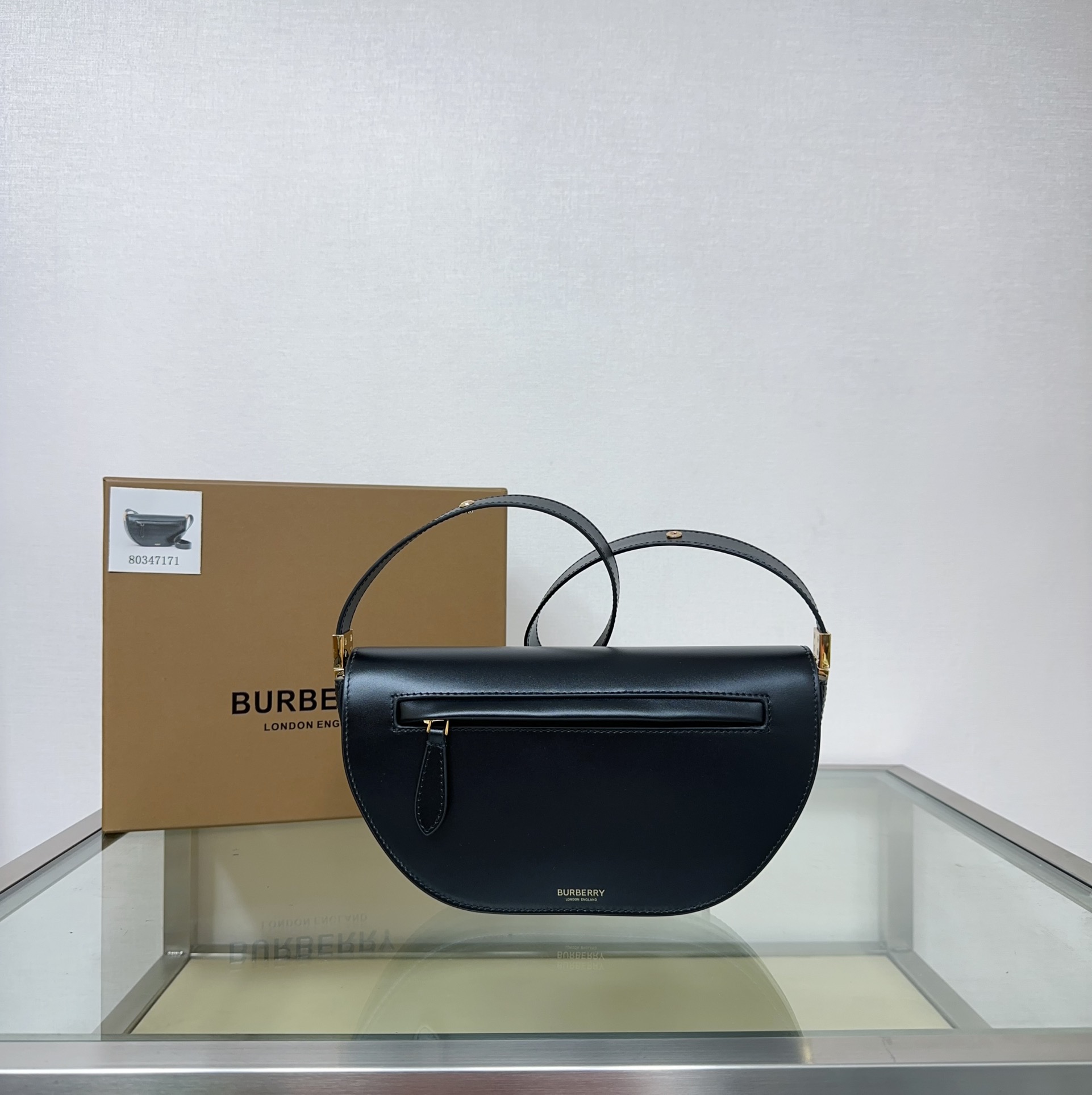 Burberry Olympia Smooth Leather Shoulder Bag | Black | Gold-Plated Hardware 2 a1728798727797 8270