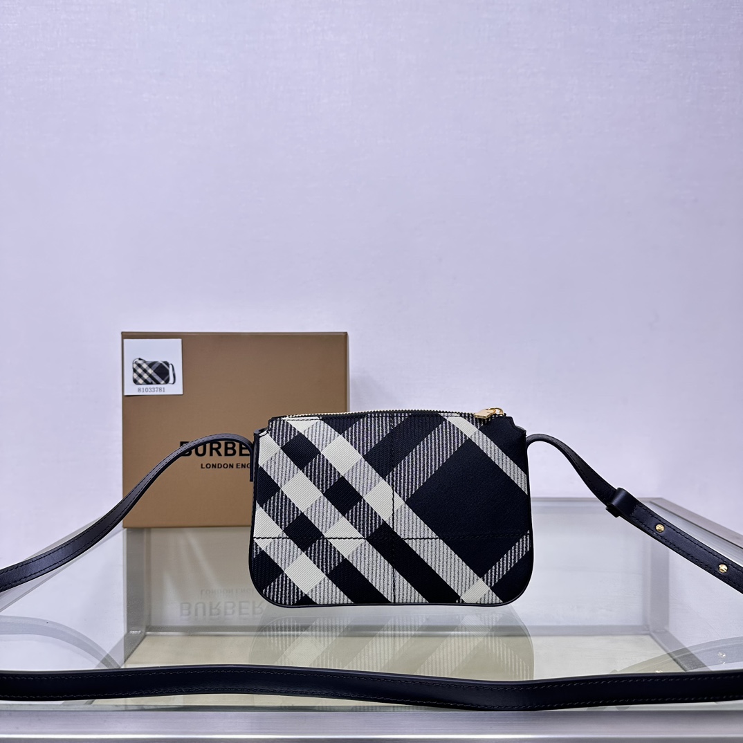 Burberry Cotton Blend Crossbody Bag with Check Pattern and Leather Strap 3 a1730790227041 4608