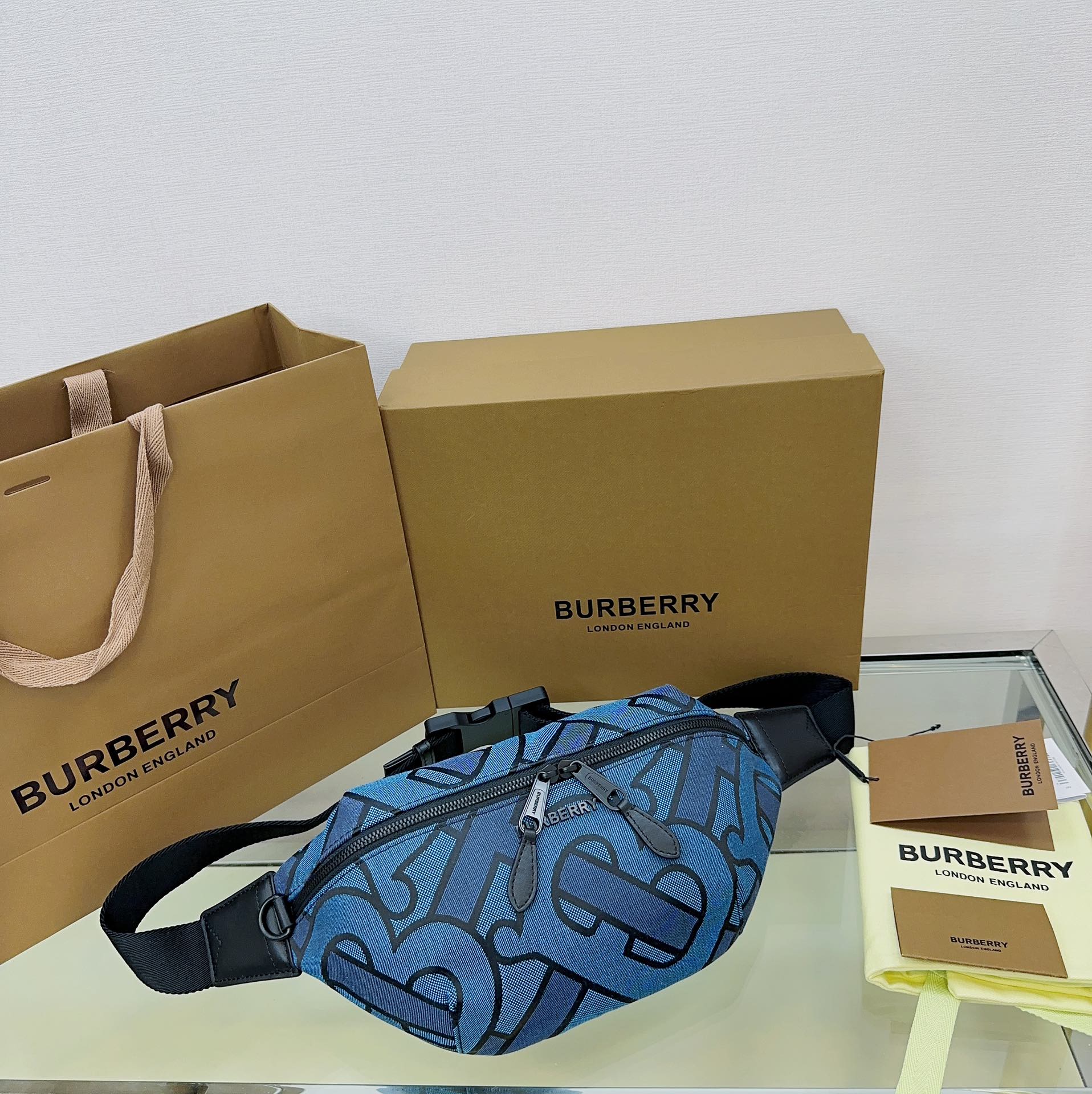Burberry Jacquard TB Motif Belt Bag, Crossbody or Waist Pack 4 a1731930814246 0433