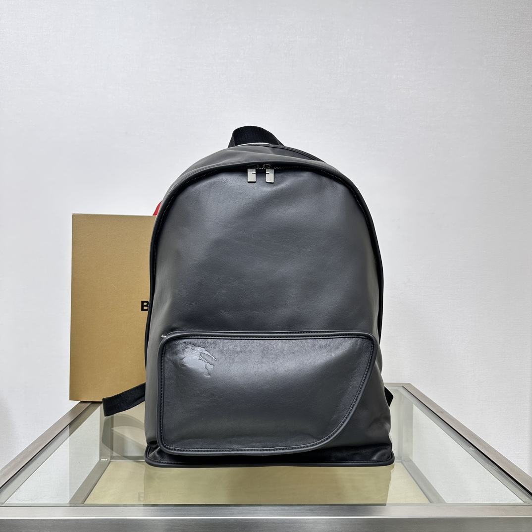 Burberry London Leather Backpack for Men, Black 2 a1732179886671 4866