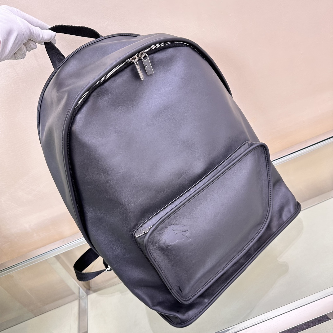 Burberry London Leather Backpack for Men, Black 4 a1732179886676 2615