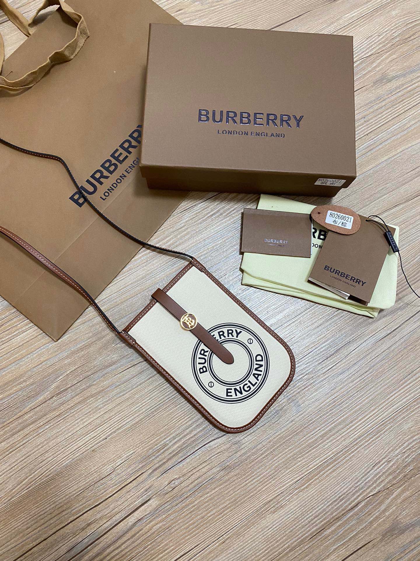 Burberry Canvas Phone Bag with TB Monogram, Crossbody Cellphone Holder 2 a1734326931854 3740