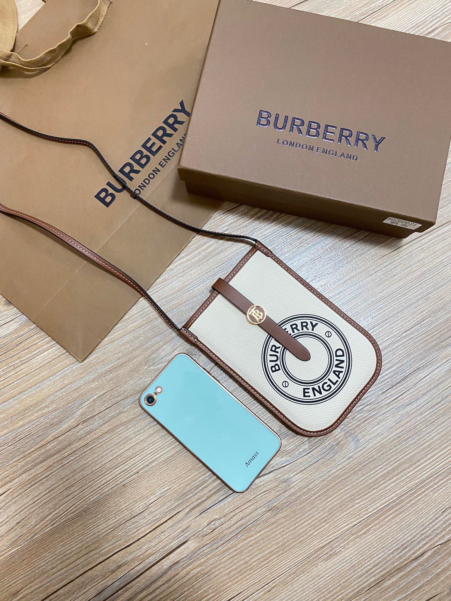 Burberry Canvas Phone Bag with TB Monogram, Crossbody Cellphone Holder 3 a1734326931856 1100