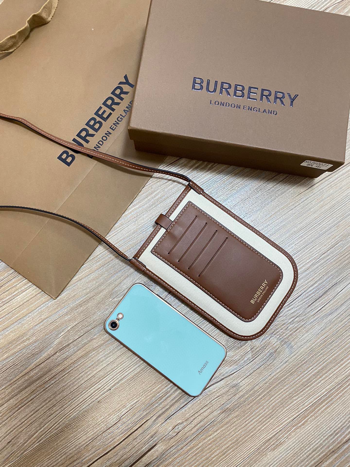 Burberry Canvas Phone Bag with TB Monogram, Crossbody Cellphone Holder 4 a1734326931857 8163