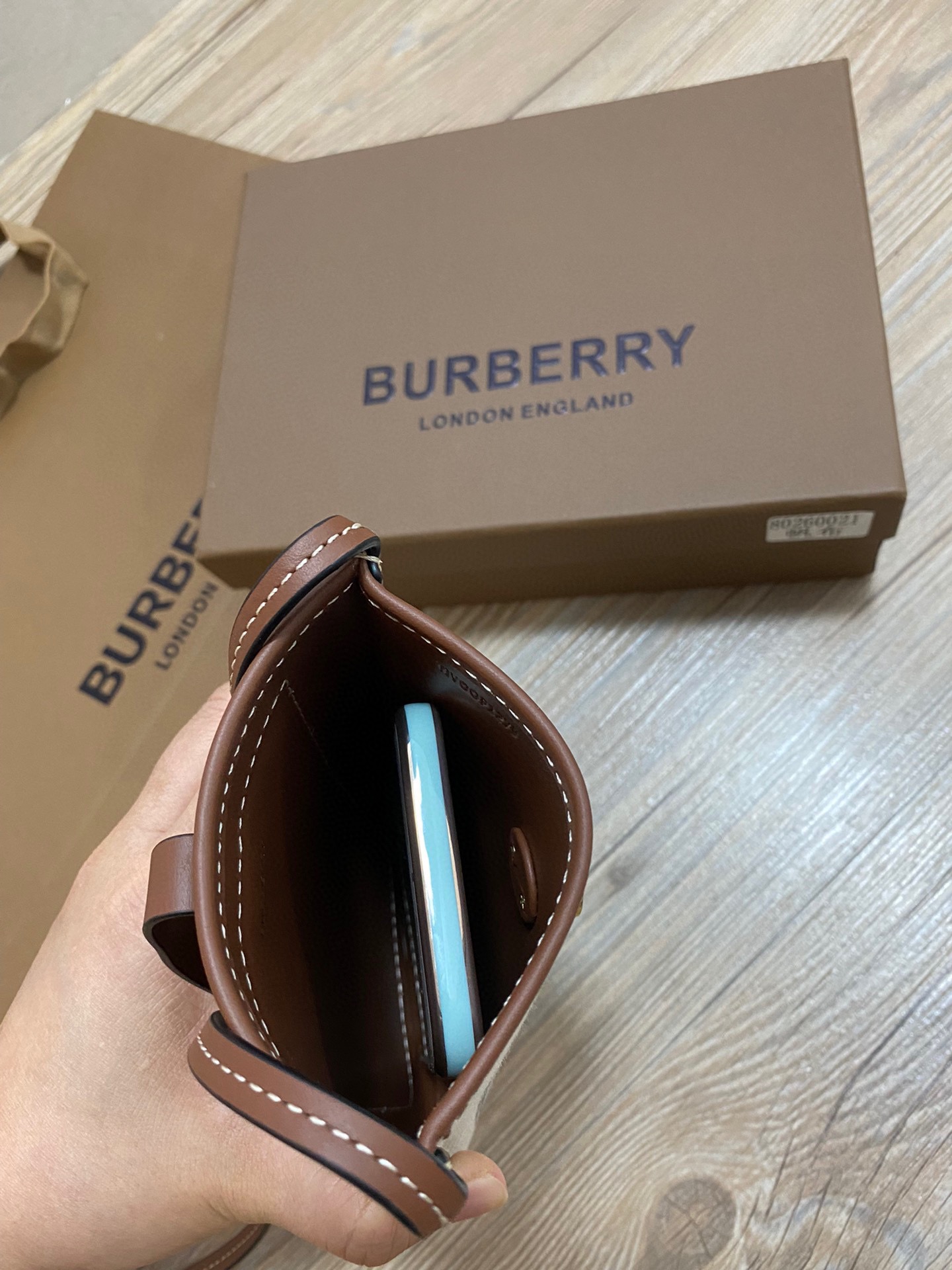 Burberry Canvas Phone Bag with TB Monogram, Crossbody Cellphone Holder 8 a1734326932818 6388