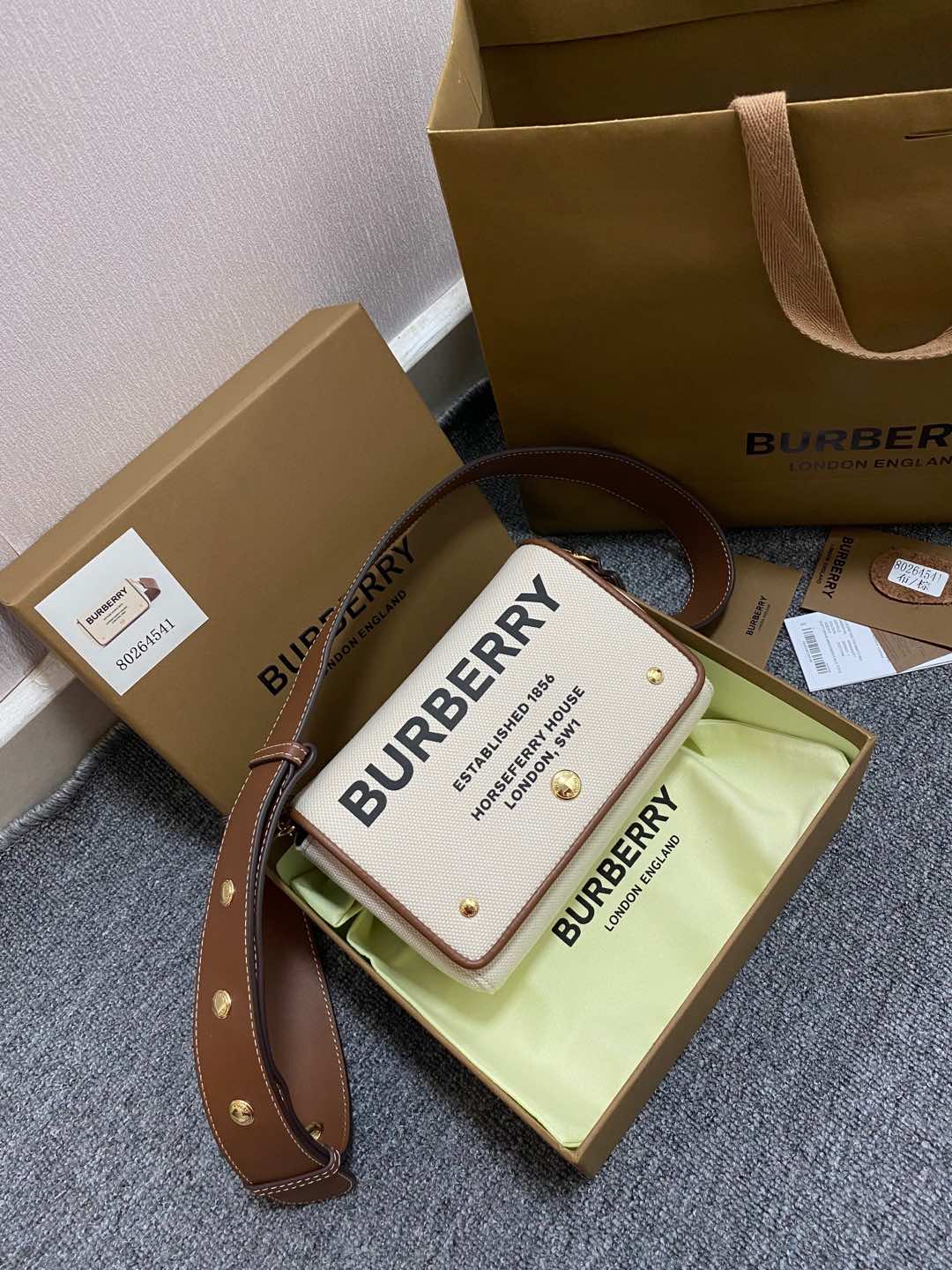 Burberry Horseferry Print Crossbody Bag | Cotton Canvas & Leather Detail 2 a1736322771467 0652