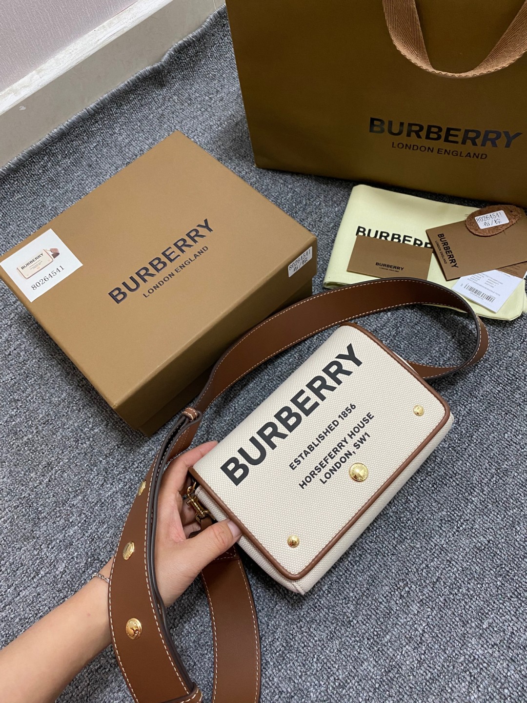 Burberry Horseferry Print Crossbody Bag | Cotton Canvas & Leather Detail 4 a1736322771519 3156
