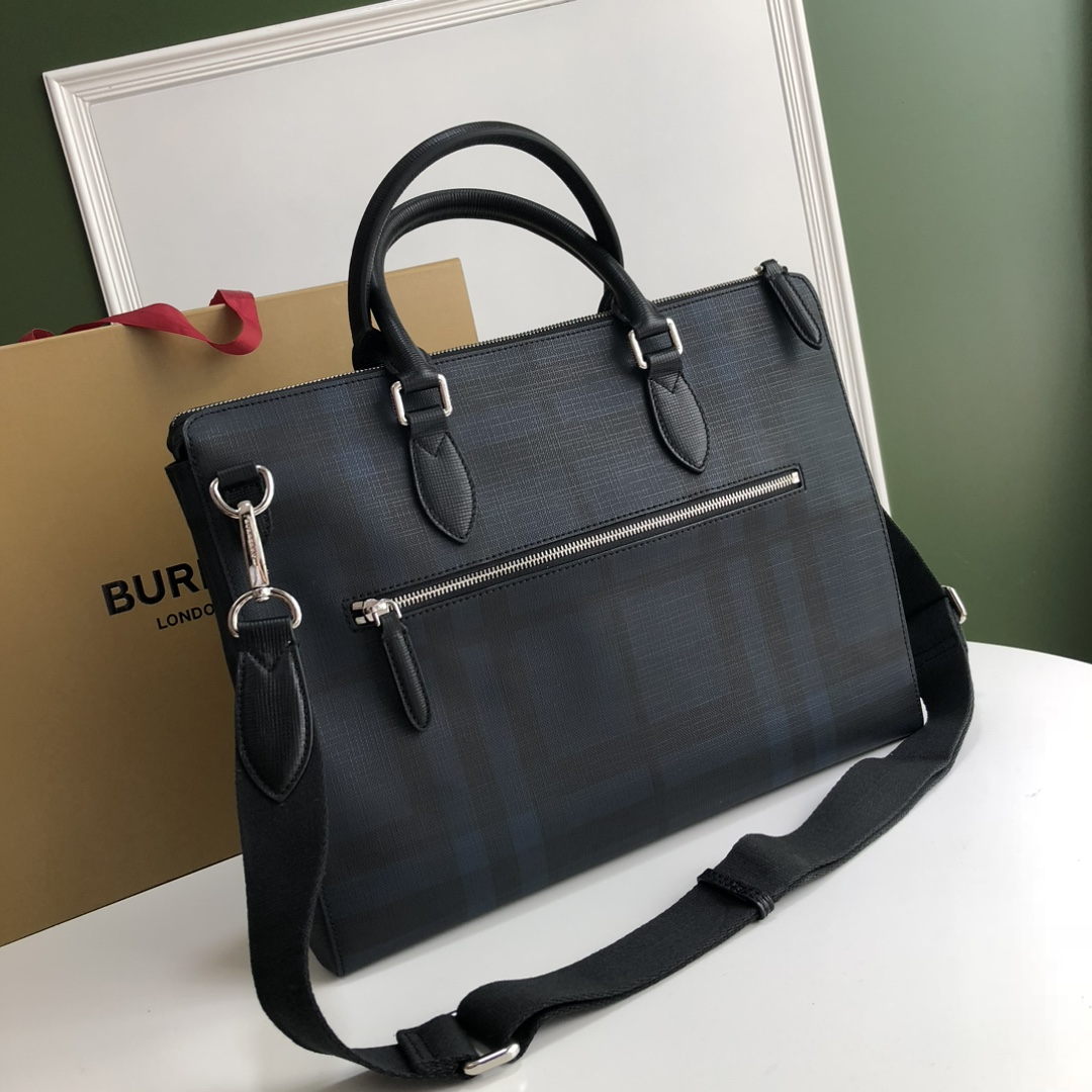 Burberry Briefcase Dark plaid small business