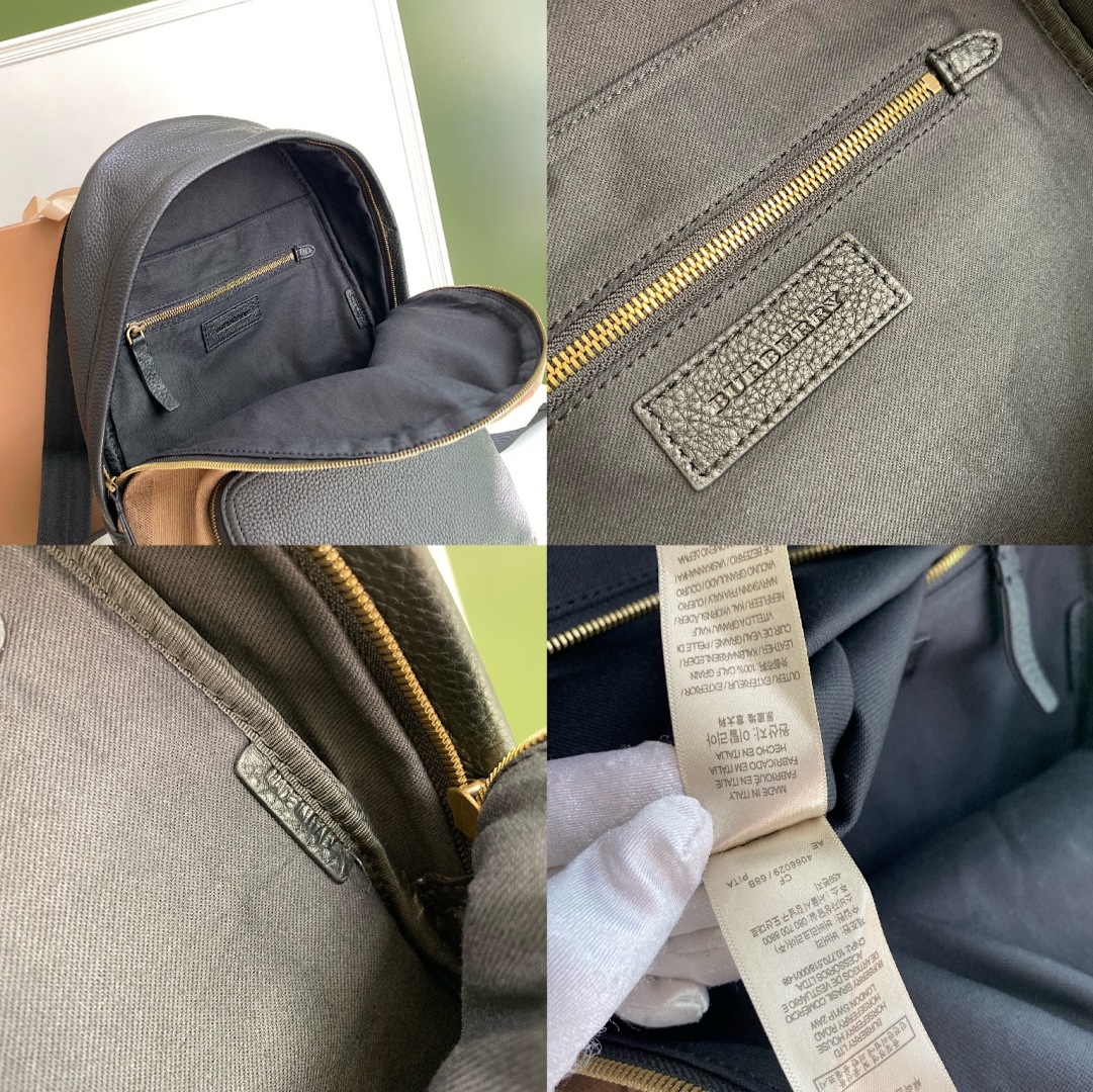 Burberry Canvas Check Backpack with Leather Trim - Commute in Style 5 a1744531301264 4118