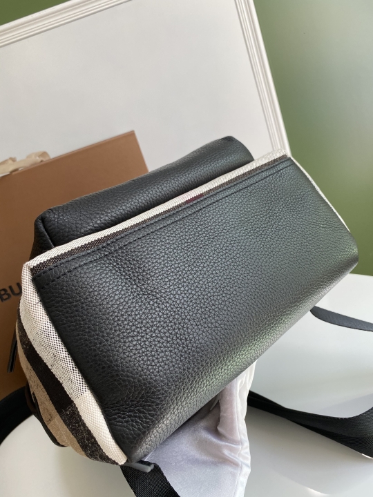 Burberry Canvas Check Backpack with Leather Trim - Commute in Style 9 a1744531302315 0671