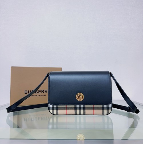 Burberry Small Lola Bag with Check Accent, Adjustable Strap, and Smooth Leather 1 Burberry Small Lola Bag with Check Accent, Adjustable Strap, and Smooth Leather