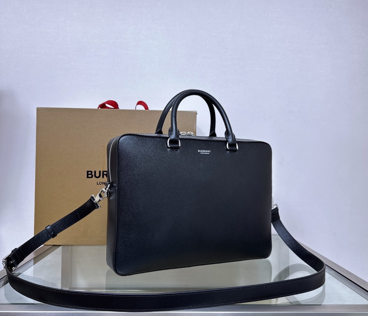 Burberry Briefcase Black 37x9x27cm business