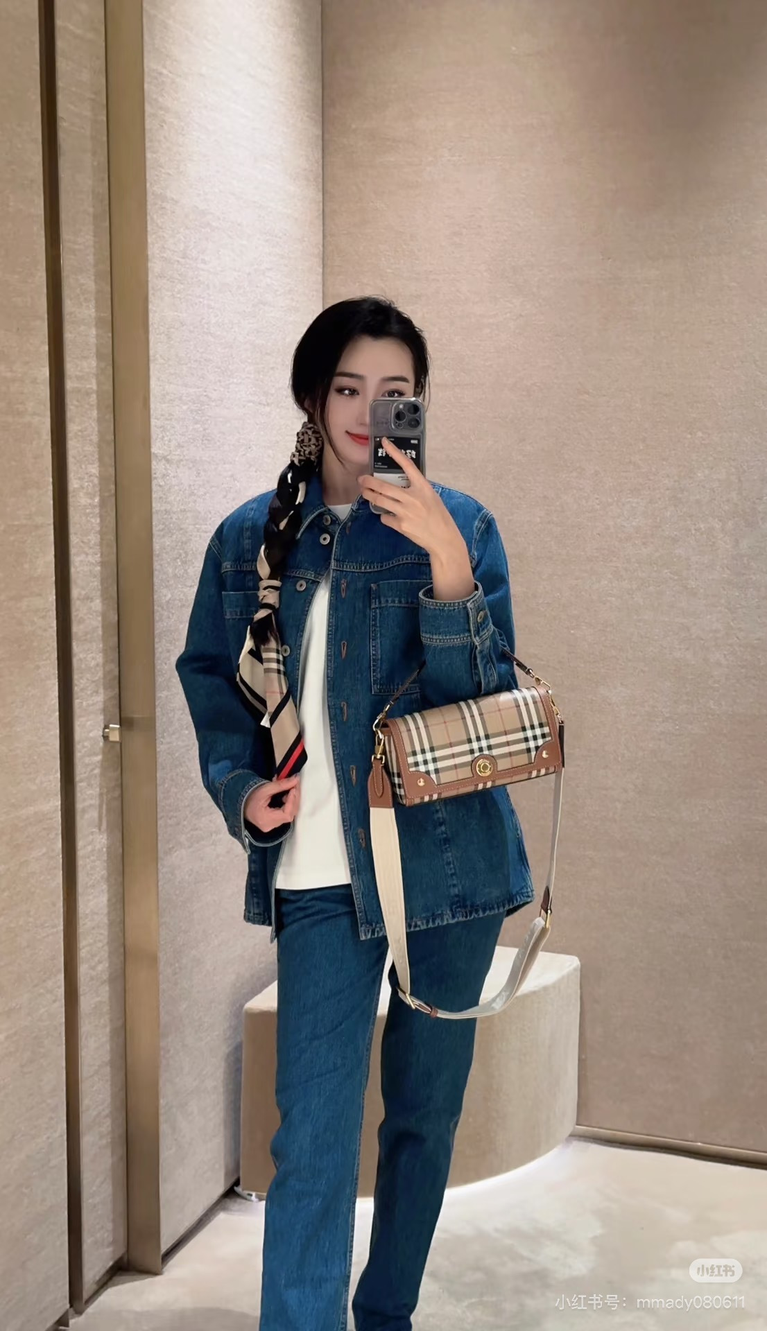 Burberry bag New retro plaid small bag — photo 6