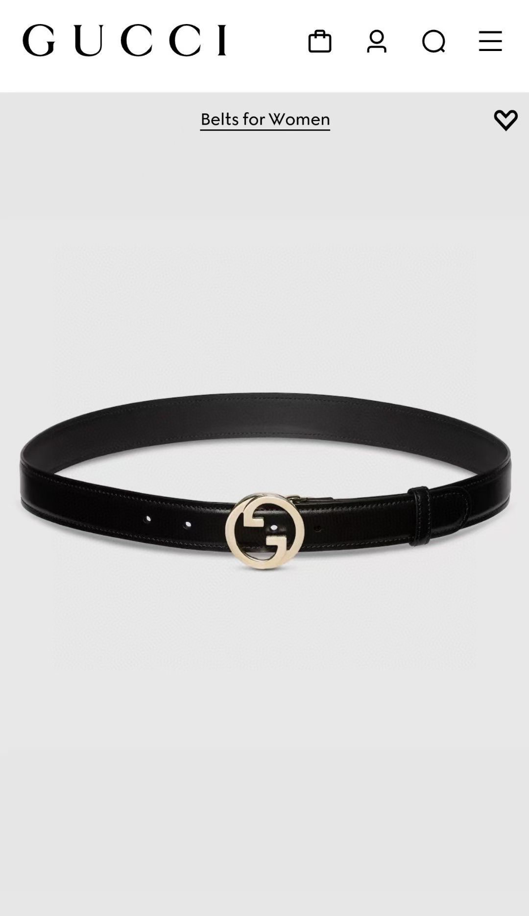 G U C C I 专柜同步新款 宽3⃣️.0⃣️雙面進口原廠專用小牛皮 搭配全新开模精致GG椭圆标志