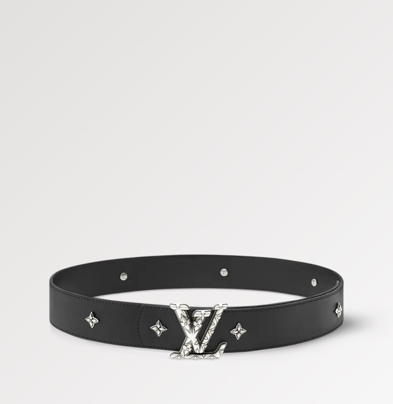 当季新款本款 LV Dimension Drift Flower Studs 40 毫米双面腰带格外吸睛