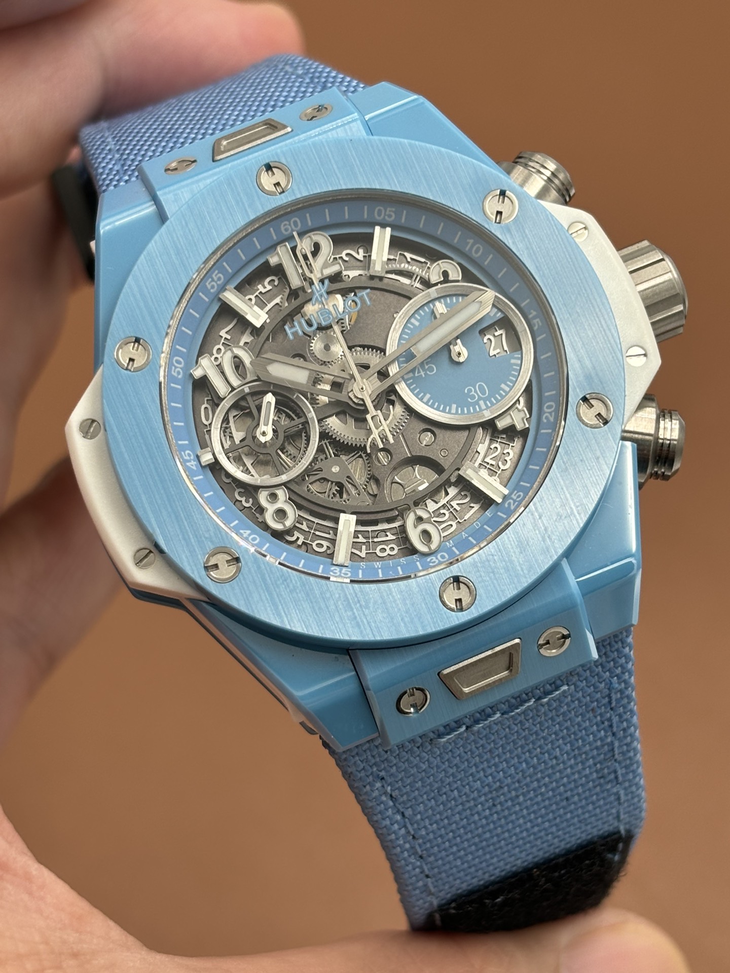 HUBLOT URICO Blue Wristwatch with Coloured Ceramics and Superior Functionality - 图片 8