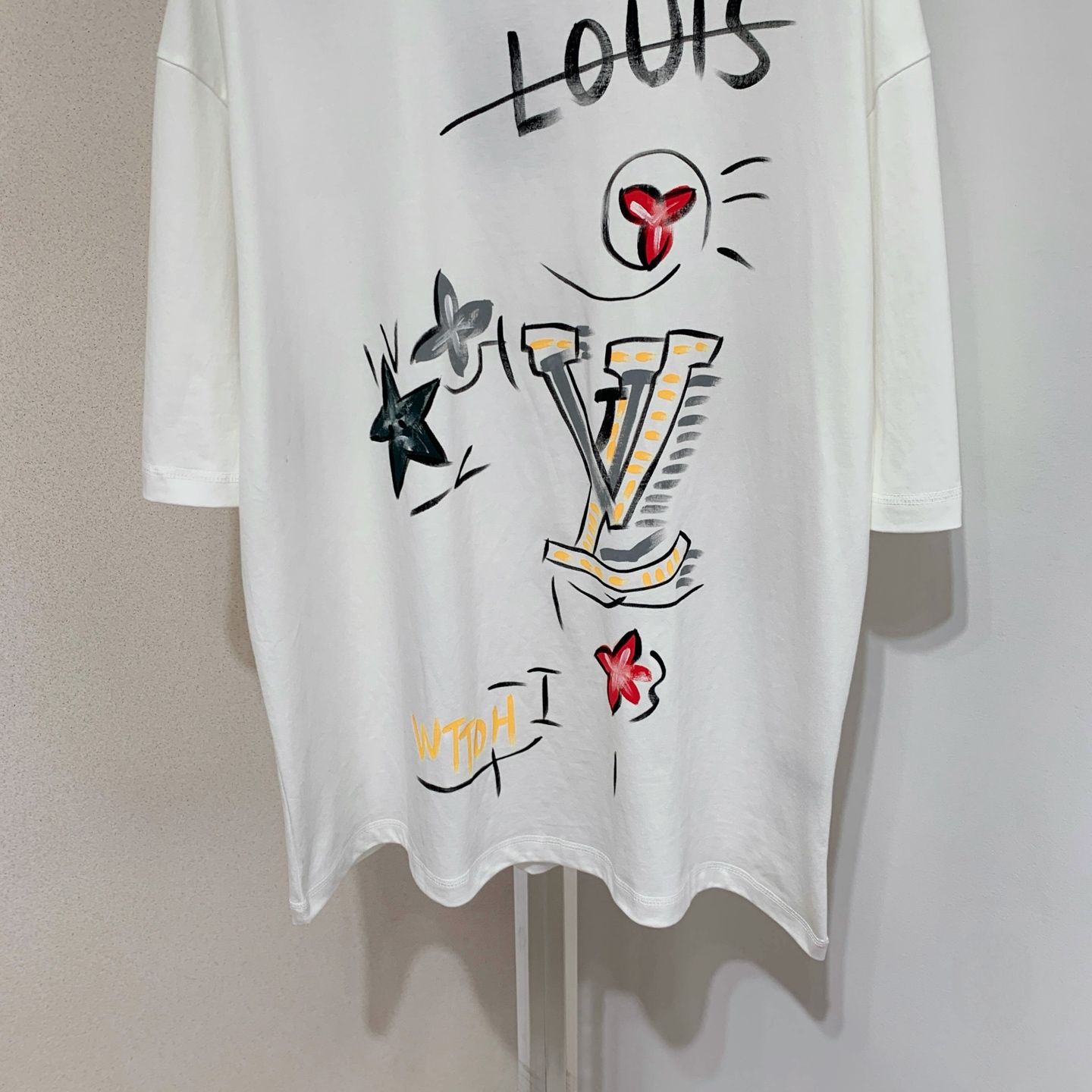 Louis Vuitton 2025 Summer Heavy Hand-Painted Short Sleeve Tee - Unisex S-XL 4 i1746644650317 2670 0 2
