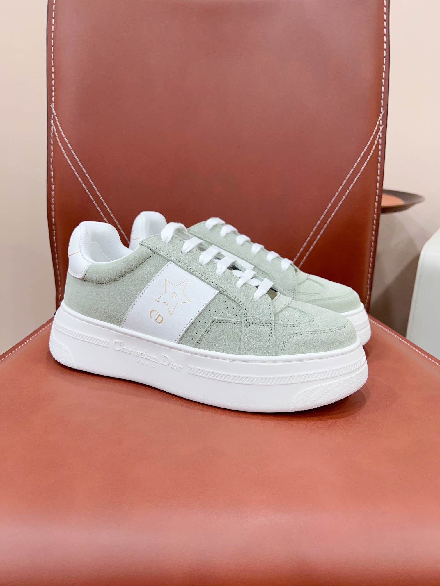 Dior 1:1
 Shoes Sneakers Cowhide Silk Casual