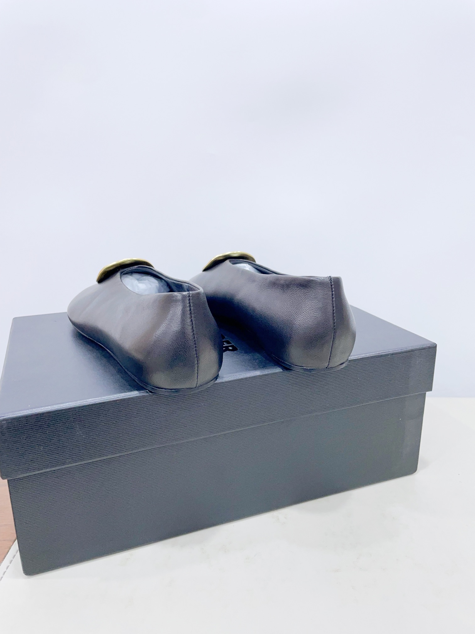 P700 Retro Roundhead Ballet Shoes: Sheepskin, Metal Buttons, Top Quality - 图片 6