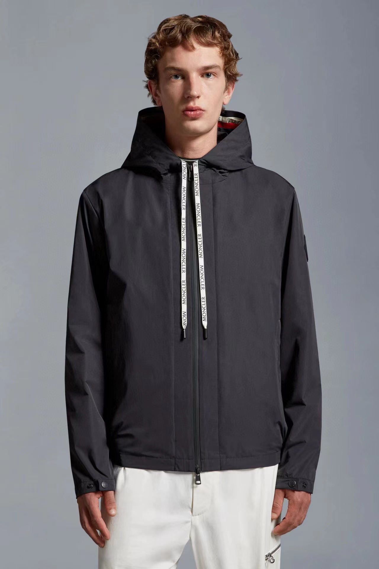 Moncler Clothing Coats & Jackets Windbreaker Black Blue White Hooded Top