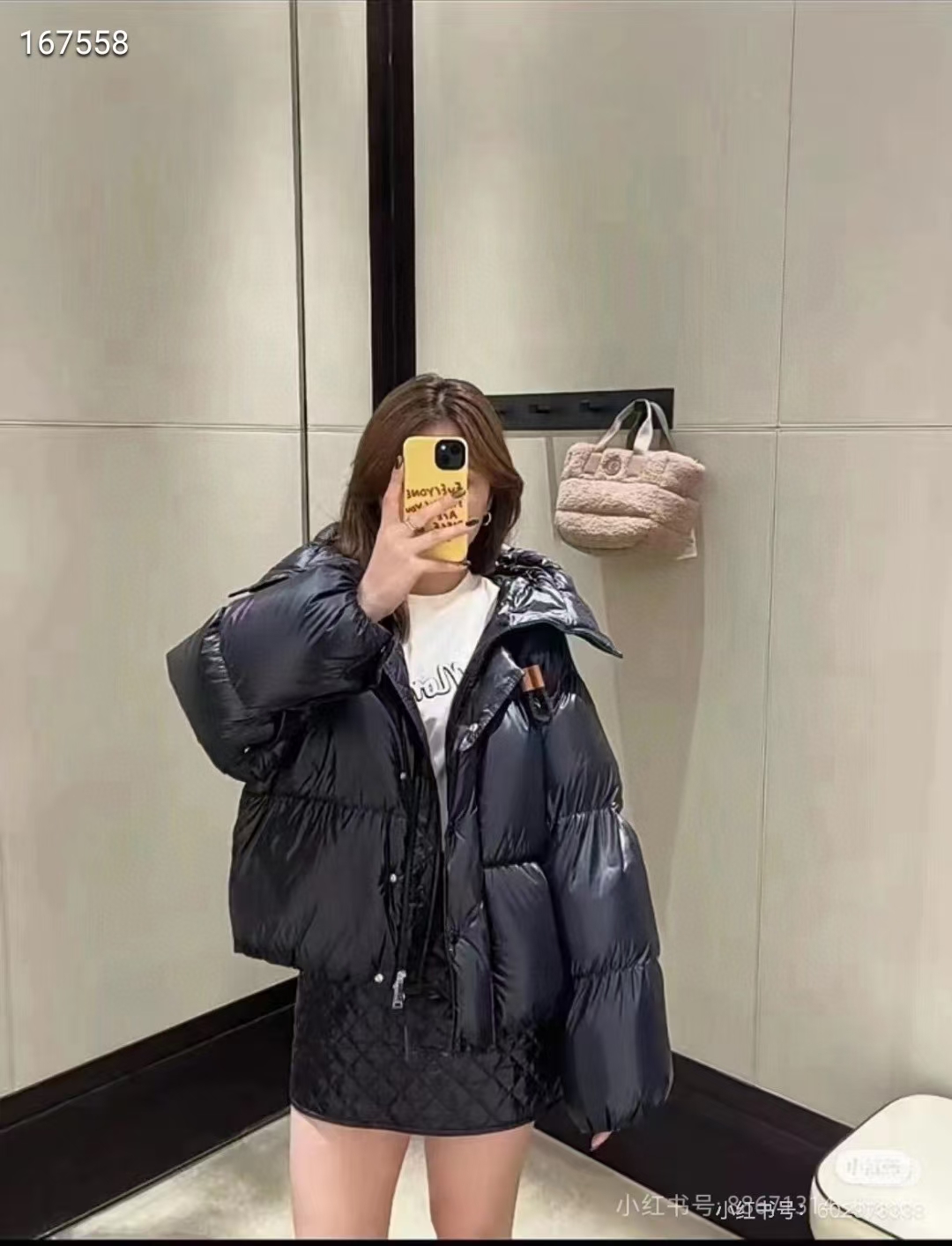 黑色上身效果图～蒙口 Moncl*r Borey 女款 羽绒服 ～
