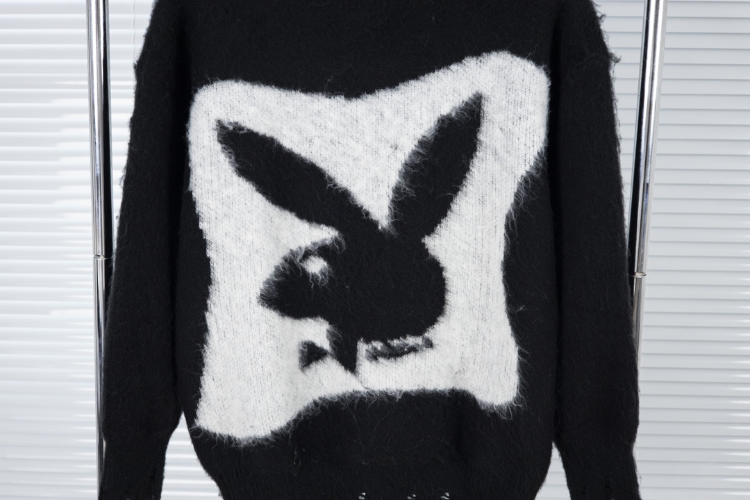 YAO C67 Saint Laurent Playboy Bucket: Sweet Rabbit Design, High Price, Black, S-XL - 图片 3
