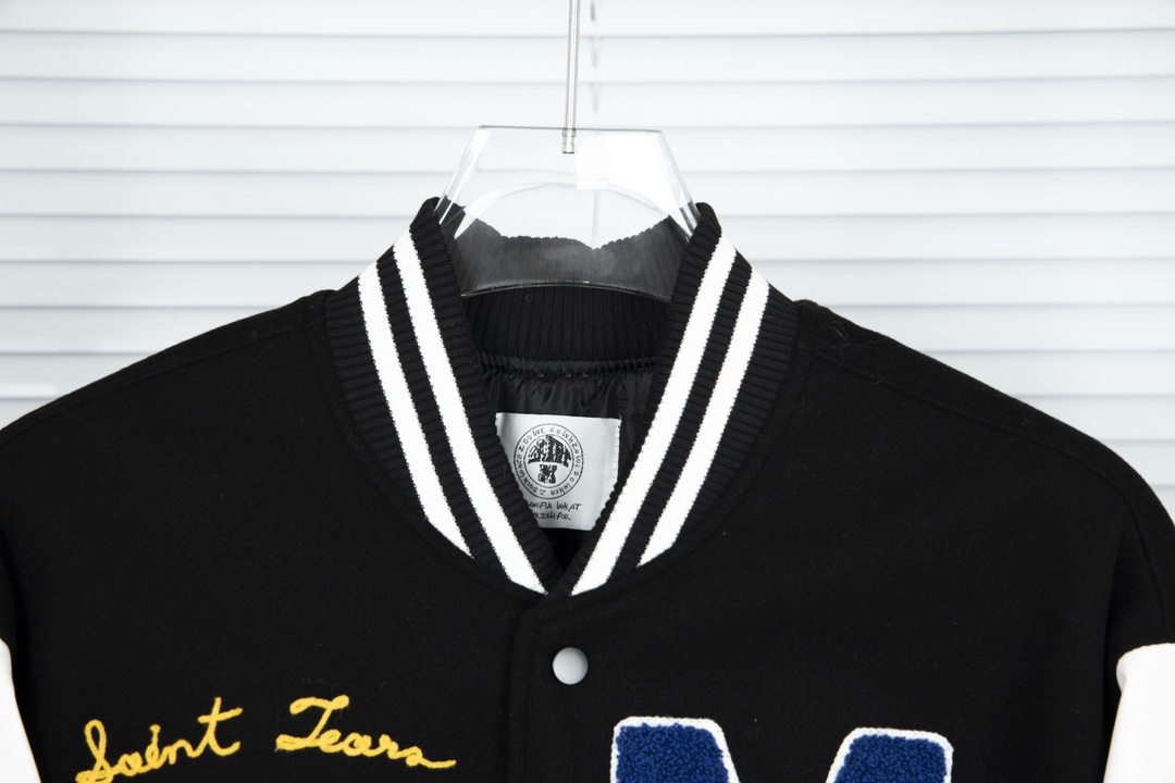 YAO C76 Embroidered Baseball Suit Jacket with Saint Michael Design - 图片 4