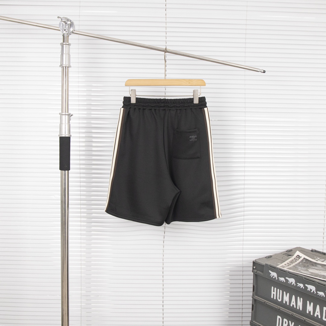 Celine 24SS Knitted Logo Shorts in 320g HBs Fabric, Unisex S-XL Sizes - 图片 2
