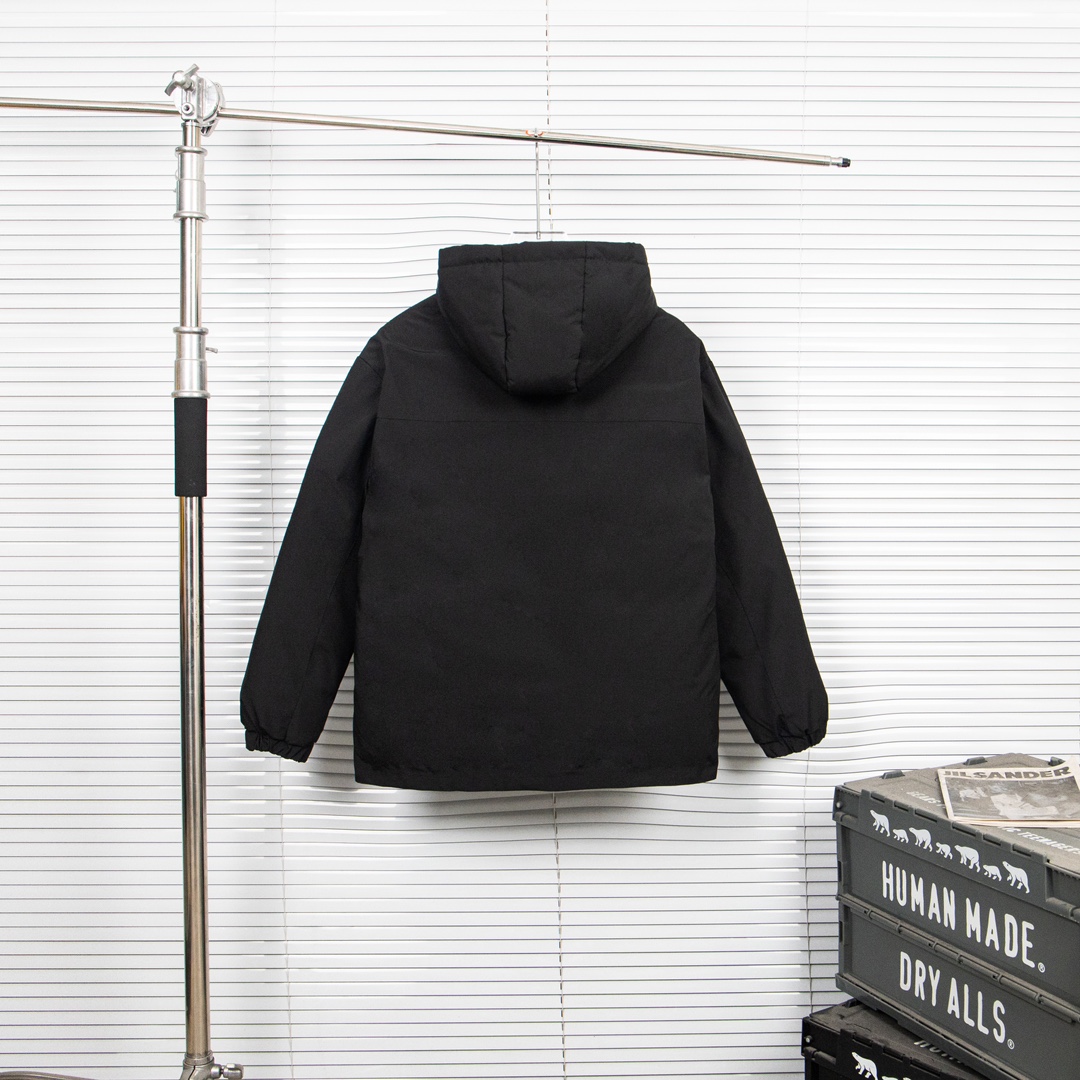 Prada Cotton Coat: Original Design, Unisex, Black, Sizes S-XL - 图片 2