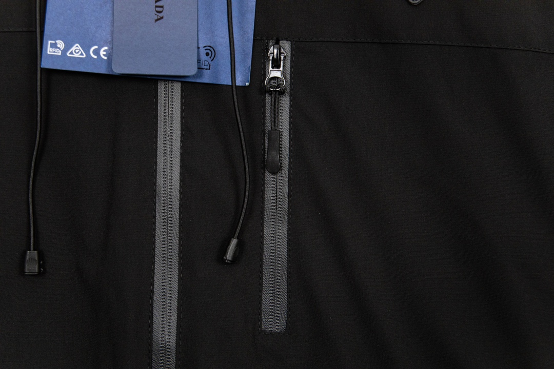 Prada Cotton Coat: Original Design, Unisex, Black, Sizes S-XL - 图片 8