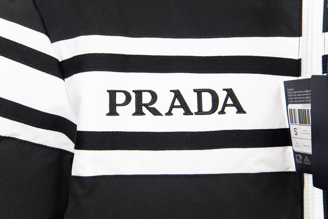 Prada Cotton Coat: Original Design, Unisex Style, Black Color, Sizes S-XL - 图片 7