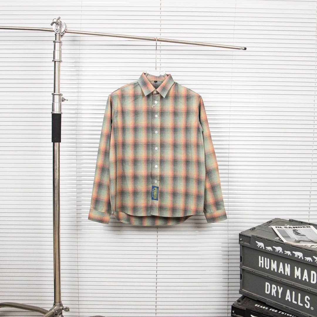 New MM6 Rainbow Maison Margiela 2023 FW Couple Leisure Shirt Details