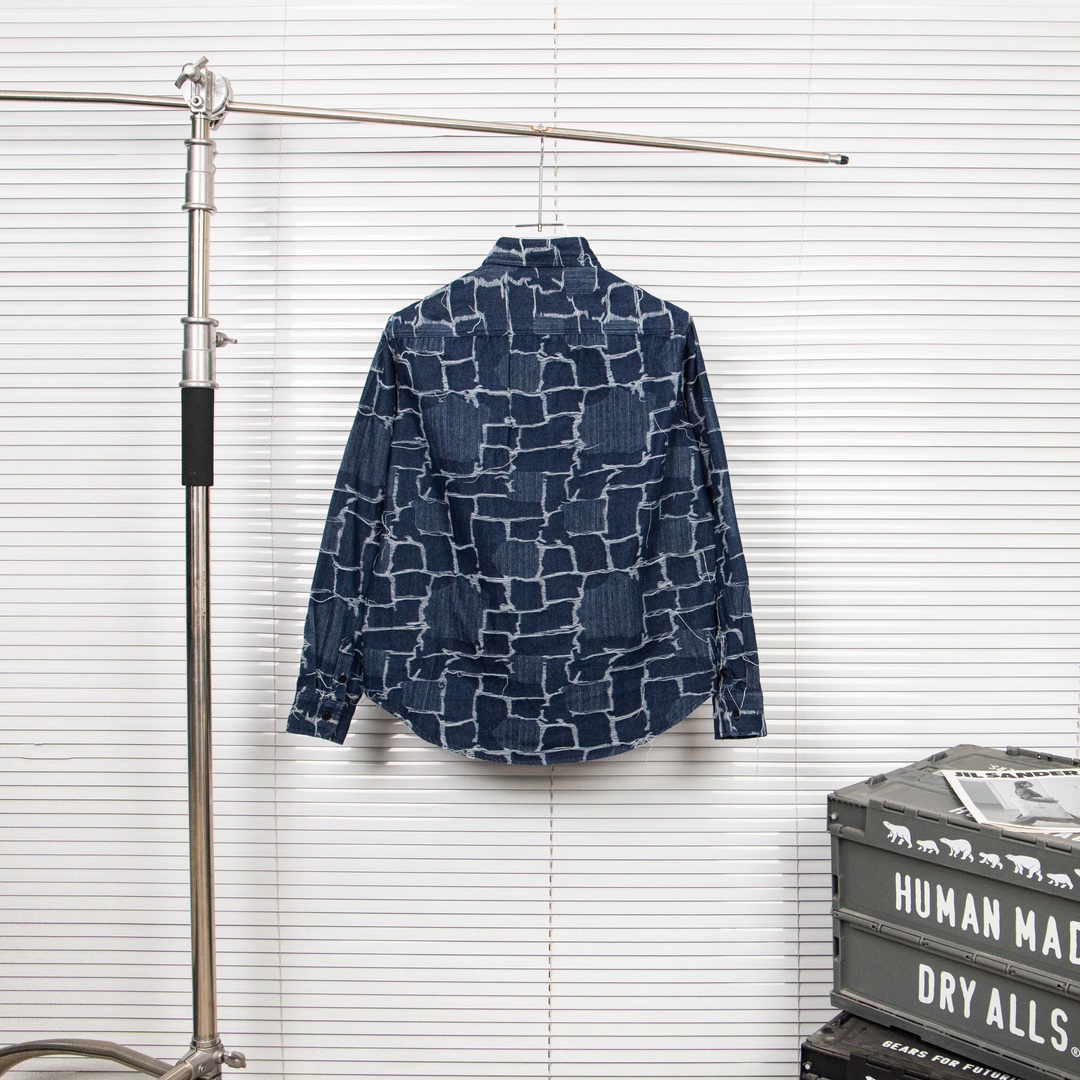 2024 FENDI Logo High-End Shirt Collection in Blue: Tailored Excellence and Quality - 图片 2