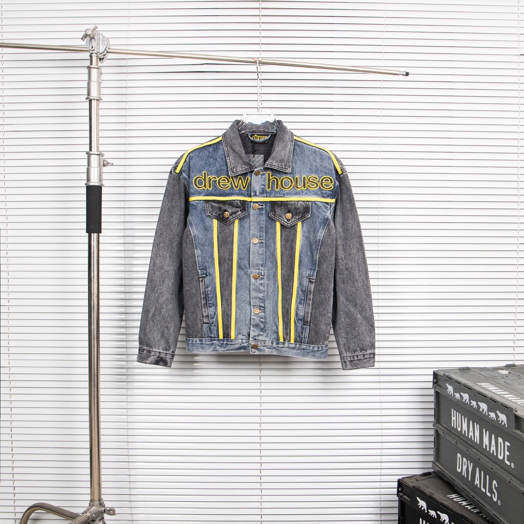 DERW HOUSE 24SS Cowboy Coat: Water-Washed Design with Intricate Details - 图片 1