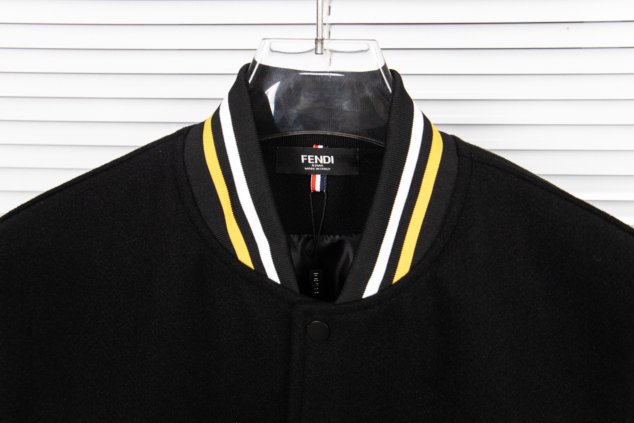 FENDI Eyeball Jacket: High-Density Embroidery, Premium Quality, Youthful Style, Black, Size XL. - 图片 7