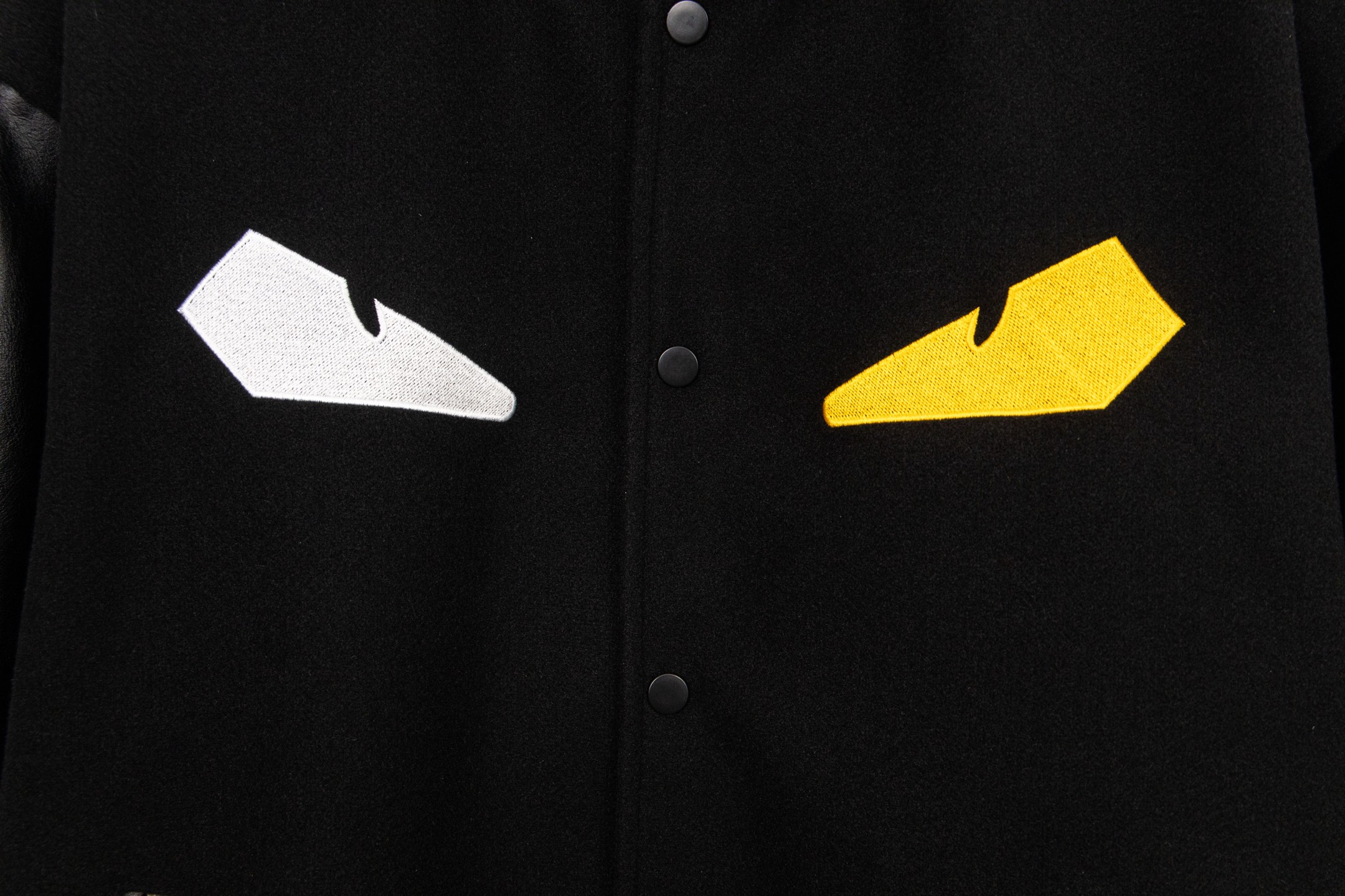 FENDI Eyeball Jacket: High-Density Embroidery, Premium Quality, Youthful Style, Black, Size XL. - 图片 8