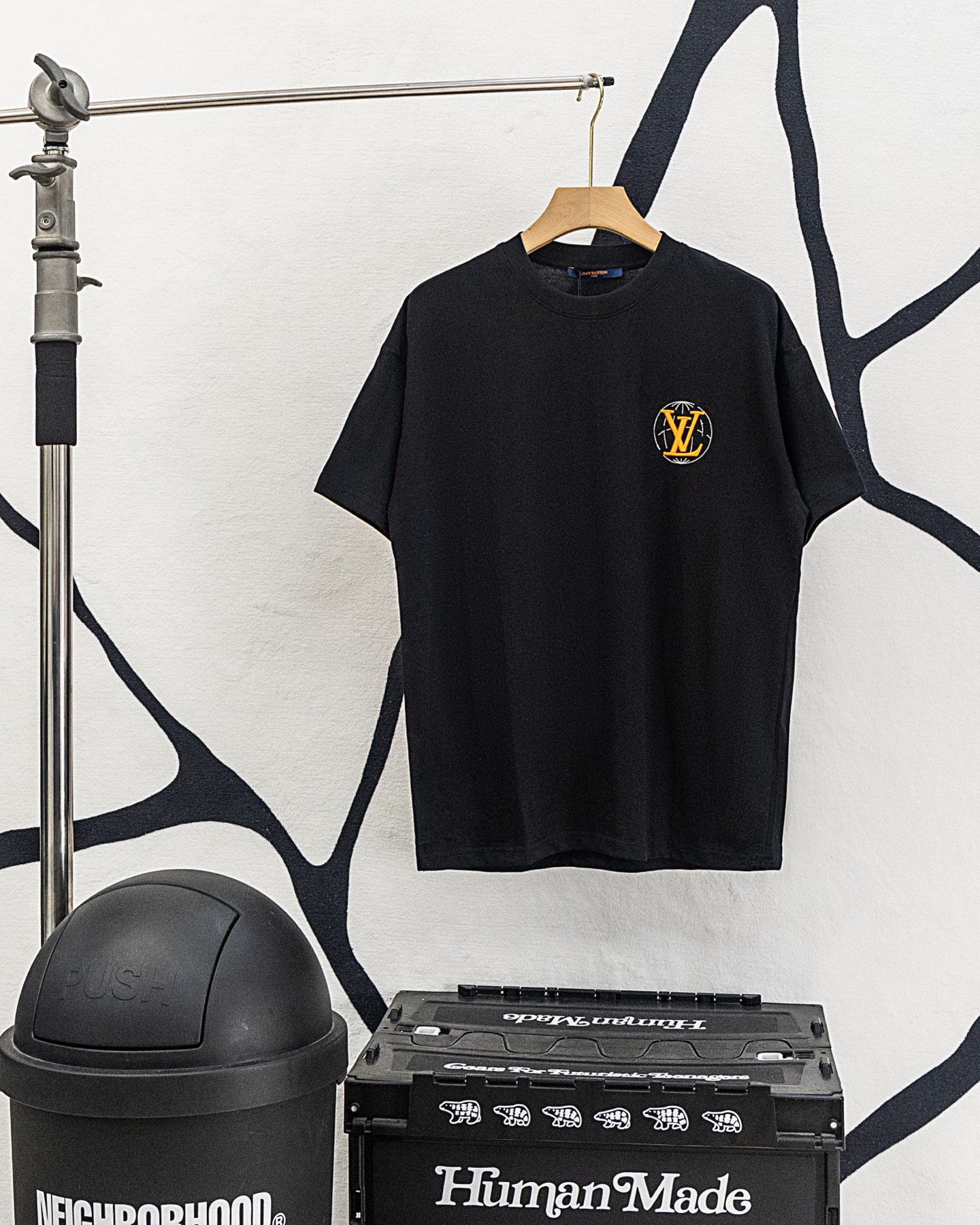 P85 (Versión de alta calidad con lavado pesado) Nº de modelo: A12 LOUISVUITTON/Louis Vuitton camiseta de manga corta de…