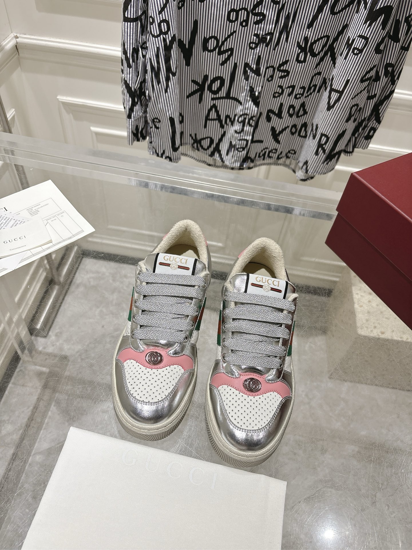 NO:759050,2026 latest color matching upgraded version Gucc* GG screener series sports dirty shoes. The original lasting process uses the original TPU outsole. The entire shoe uses the original oil edge process. Women 35-41 original green box new packaging comes with a pair of shoelaces. Casual shoes/sports shoes, gucci, sneakers198609092026最新配色 升级版 Gucc* GG screener系列运动小脏鞋.原版套楦工艺采用原版TPu大底.整鞋都采用原版油边工艺.女35-41 原版绿盒新包装附赠一副鞋带.,休闲鞋/运动鞋,gucci,sneakers,Women's Shoes