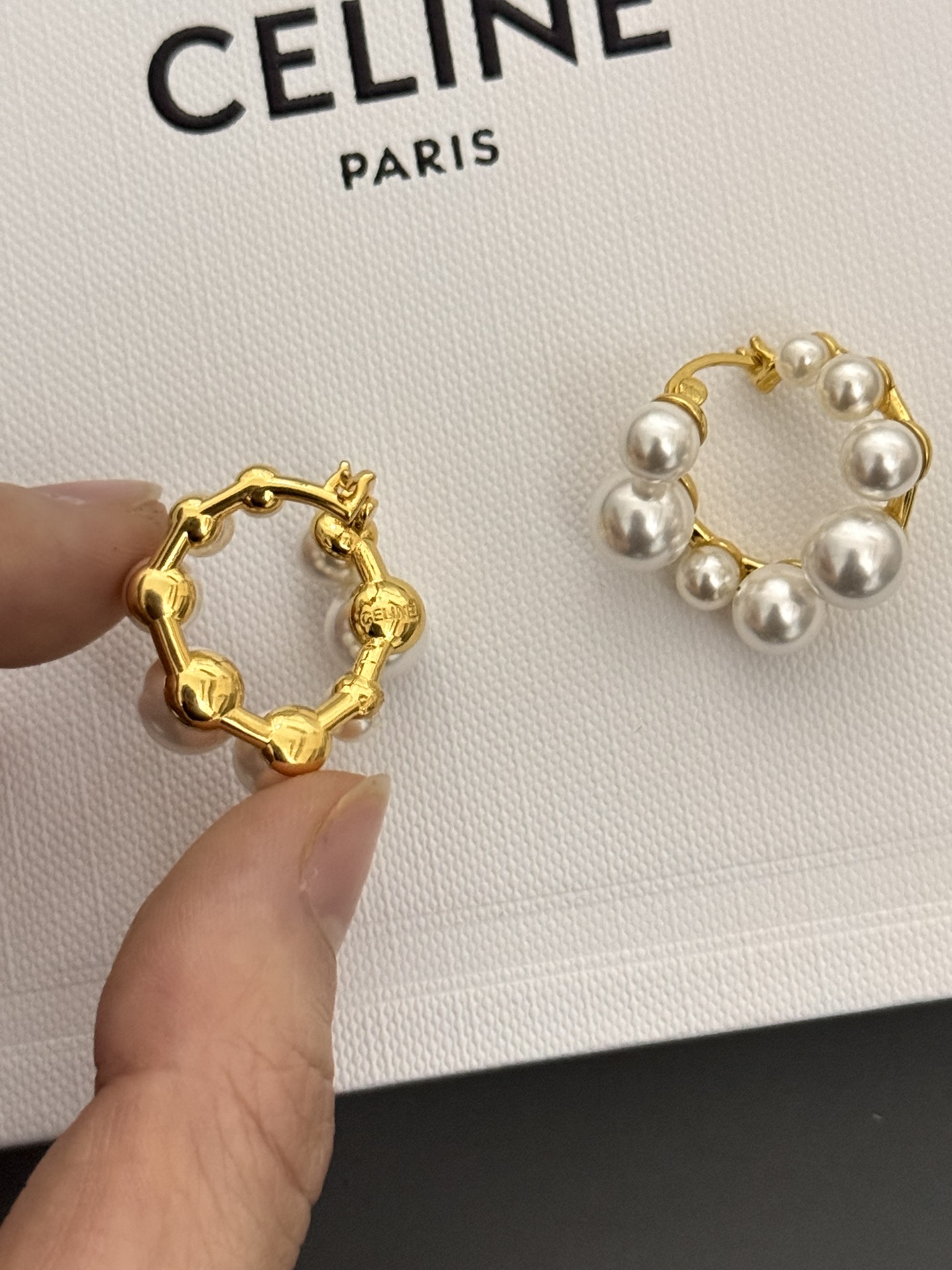 Stylish Half-Round Céline Earrings: High-Quality Design for Goddesses at ¥220 - 图片 6