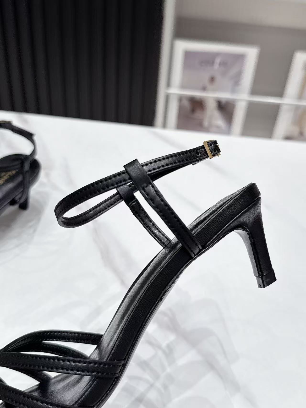 Celine Strappy Kitten Heel Sandals